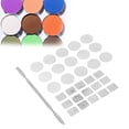 thumbnail image 2 of Suodoka Pegatinas de Metal para Paleta de Sombras de Ojos y Herramientas DIY de Maquillaje con Placas de Hierro Redondas y Cuadradas (31 Piezas), 2 of 8