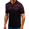 thumbnail image 1 of Blusa de manga corta con estampado de cuello vuelto para hombre Pompotops oipoqjl24853, 1 of 4
