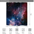 thumbnail image 3 of Outer Space Galaxy Stars Shower Curtain 72Wx72H Inch Nebula Universe Planet Purple Sky Starry Decor Fabric Set Polyester Waterproof for Bathroom with Metal Hooks 12 Pack, 3 of 6