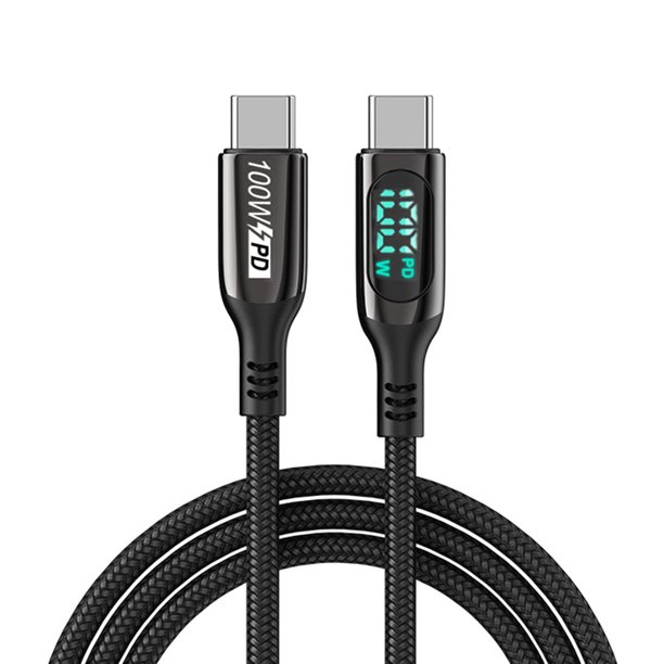 Chipofy USB C Cable EMarker PD 100W 5A Type C Fast Charging Cable LED