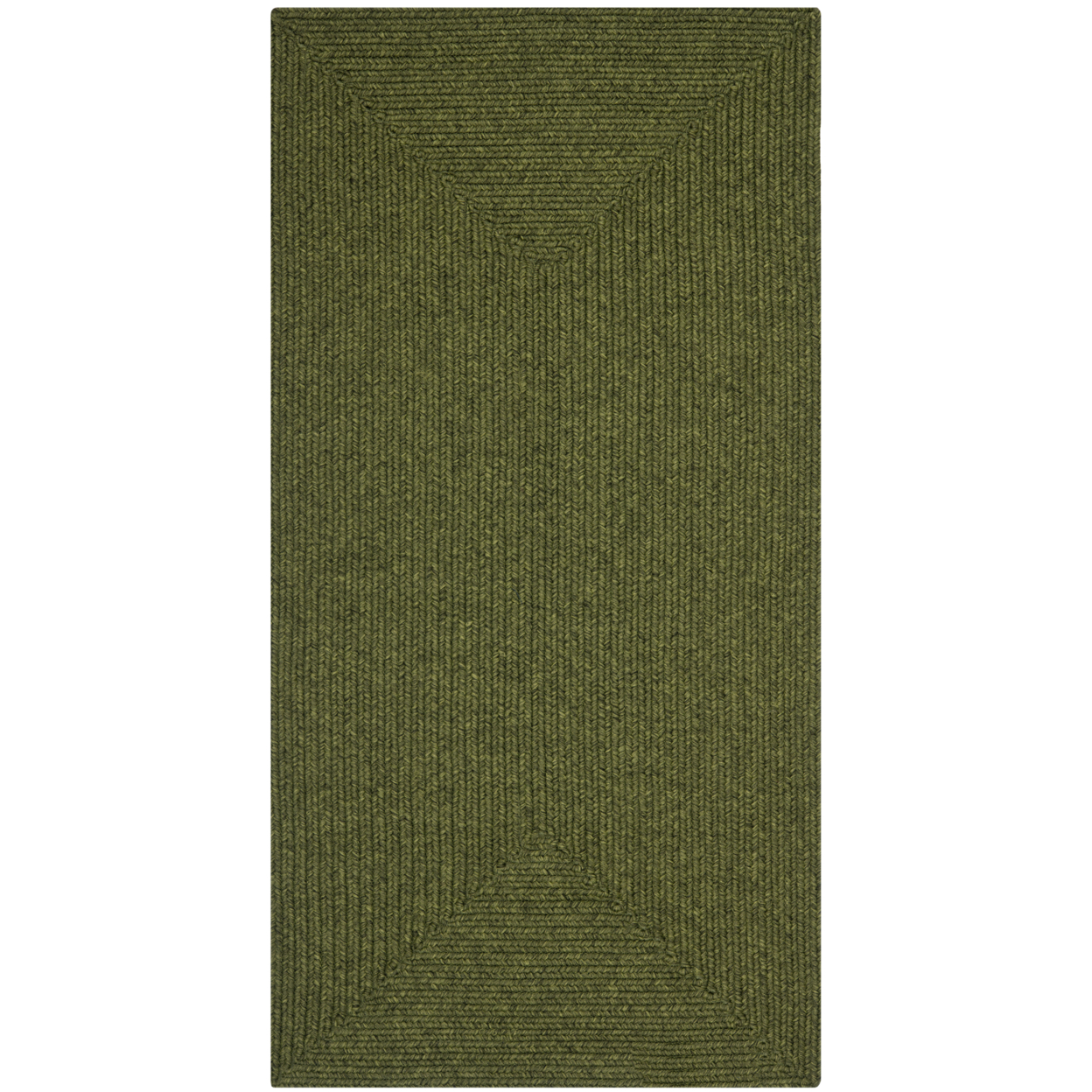 SAFAVIEH Braided Rishika Solid Area Rug, Green, 5' x 8' Oval - image 4 of 10