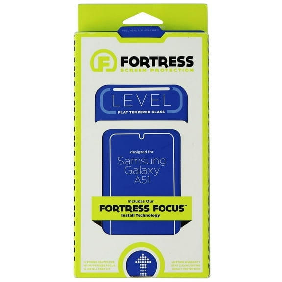 Fortress Flat Tempered Glass Screen Protector for Samsung Galaxy A51