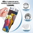 thumbnail image 3 of Pofeuu SpongeBob SquarePants Tasse à Glace en Acier Inoxydable 40OZ avec Poignée et Paille pour Plage/voyage, 3 of 8