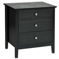 thumbnail image 2 of Gymax Accent Table Organizer Nightstand Beside End Side Table W/3 Drawers Black, 2 of 10