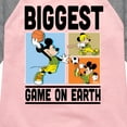 thumbnail image 3 of Disney - Biggest Game On Earth - Toddler & Youth Girls Raglan Graphic T-Shirt, 3 of 4