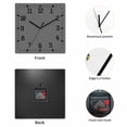 thumbnail image 2 of Pure Dark Grey Wooden Wall Clock Silent Non Ticking, Simple Solid Color Square Wall Clocks Battery Operated, Decor Clock for Home Office, Living Room, Kitchen, 12 Inch, 2 of 9