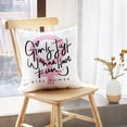thumbnail image 5 of LALILO Throw Pillow Covers Girl Graphic Shirt Shirt Girl Pink Cushion Cover 18" x 18", 2 Pack, 5 of 6