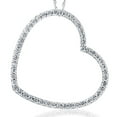 thumbnail image 1 of 2ct Heart Shaped HUGE Diamond Pendant Necklace 10k White Gold, 1 of 2