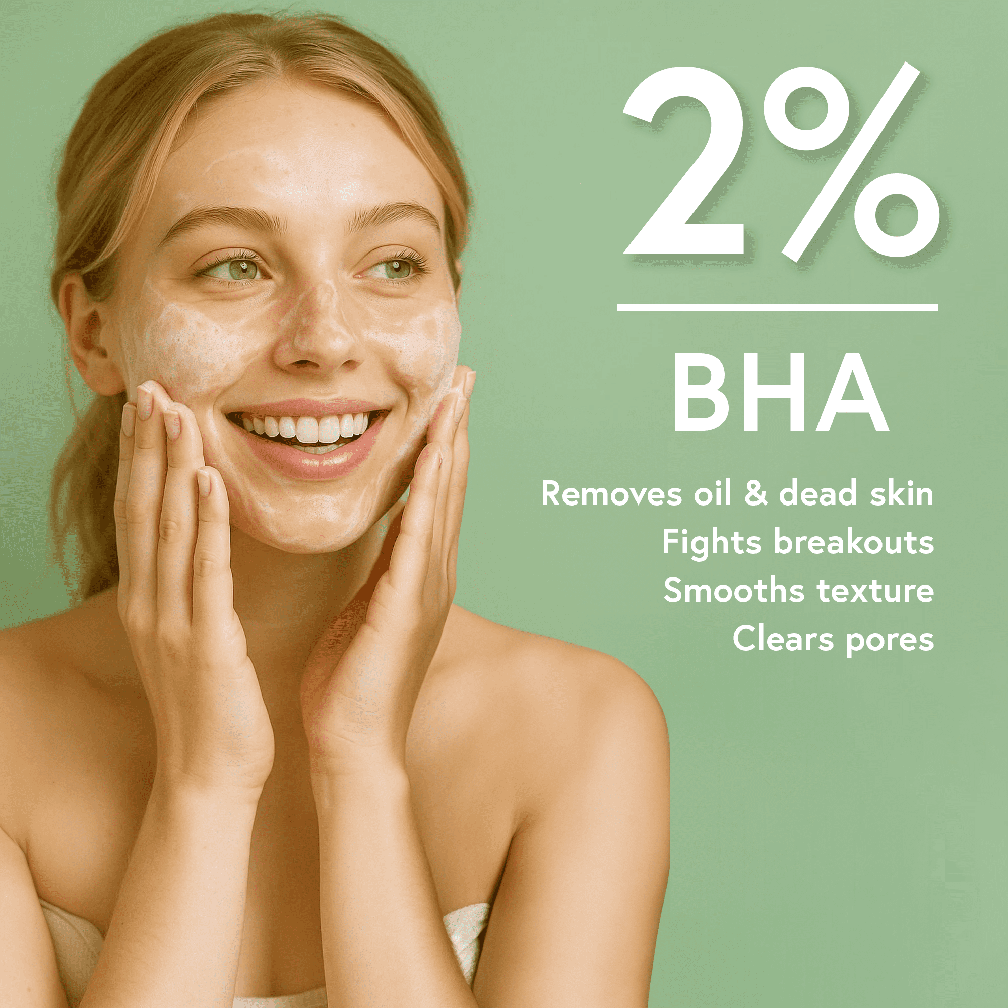 SoloVegan 2% BHA Oil Control Gel Facial Cleanser(170ml), Makeup Remover Cleanser, Korean Skincare