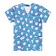 thumbnail image 1 of Camiseta de manga corta con estampado elástico, temática navideña, verano, para médicos, enfermeras, spa, salón de belleza, tienda de mascotas, ropa de lavado, 1 of 5