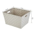 thumbnail image 4 of (4 pack) Mainstays Medium Beige Woven Fabric Decorative Storage Basket, 13 in x 8 in x 10 in, 4 of 17