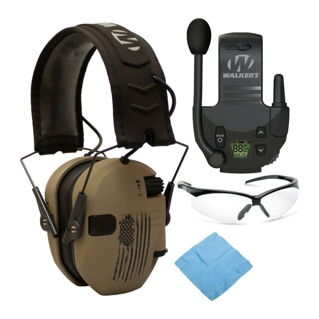 Walker S Razor Slim Electronic Shooting Hearing Protection Muff Bundle