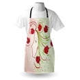 thumbnail image 3 of Watercolor Flower Apron Girl Profile Poppies Floral Hair Watercolor Effect Artistic Design Print, Unisex Kitchen Bib Apron with Adjustable Neck for Cooking Baking Gardening, Green Red, by Ambesonne, 3 of 3