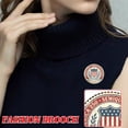 thumbnail image 5 of Circle Brooches and Pins for Women 4th of July 250th Anniversary Independence Day, Designer Brooch for Patriotic Decorations, USA Flag of Brooch Pins, 5 of 6