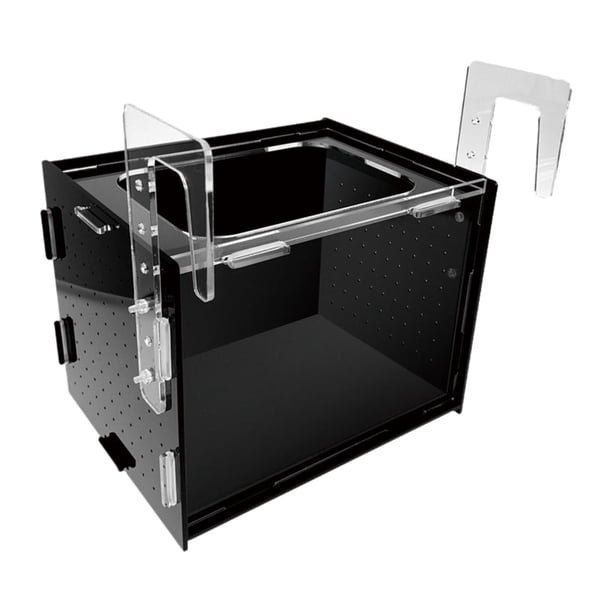 Caja de cría de peces colgante, resistente, de fácil instalación, transparente, para incubar peces guppy, , betta. 30x20x20cm