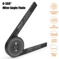 thumbnail image 4 of Mitre Saw Protractor ABS Angle Finder Carpenter Angle Finder Meter Gauge Tools Level With Marking Pencil Woodworking Scale ,Long Lasting, 4 of 7