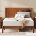 thumbnail image 4 of VanAcc Solid Wood Full Size Bed Frame, Mid Century Modern Bed with Full Panel Headboard, Under-Bed Storage, Brown Walnut, 4 of 10