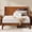 Brown Walnut, variant on Papajet Solid Wood Queen Size Bed Frame, Mid Century Modern Bed with Full Panel Headboard, Under-Bed Storage, Dark Walnut
