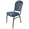 thumbnail image 4 of Banquet Chair - Crown | Navy Blue Vinyl on Silver Vein Frame, 2 Chair Bundle by Chivari, 4 of 7