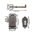 thumbnail image 2 of CHAO Pestillo y perno cian Cerradura para muebles Caja artesanal Cerradura para cajón Juego de tres piezas Puerta para muebles Cerradura clásica Joyero Gabinete Cerradura antigua, 2 of 5