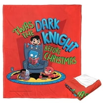DC Comics Justice League Dark Knight Before Christmas Kids Silk Touch Throw Blanket