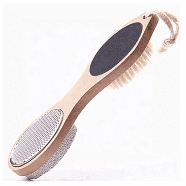 RDRKR Pumice Stone Foot File 4 in 1 Pedicure Steel Files Sandpaper Pumice Stone Boar Bristle Bamboo Foot Scrub