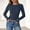 01 Dark Blue, variant on YueHuiYing Trendy Women's Boat Neck Tops Long Sleeve Shirts Casual Fitted Tee Shirts Solid Color Fall Basic Clothes
