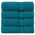 thumbnail image 1 of Juego de toallas de baño LANE LINEN Luxury, 100% algodón, paquete de 4 unidades Sea Port, 1 of 8