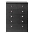 thumbnail image 6 of 6 Drawer Dresser, Wide Storage Dresser Chest Cabinet Organizer with Metal Handles, Retro Modern Double Dresser, Wood Storage Cabinet Sideboard for Bedroom, Living Room, Entryway,Hallway,Black, 6 of 9