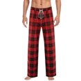 thumbnail image 2 of WIZUTIZ Mens Fleece Pajama Pants Drawstring Plaid Comfy Lounge Pj Bottoms with Pockets Warm Soft Sleepwear, 2 of 4