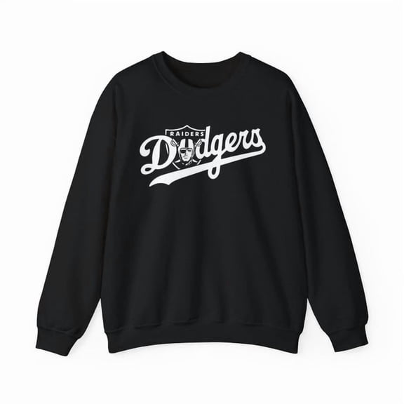 Raiders Dodgers Unisex Heavy Blend邃「 Crewneck Sweatshirt
