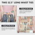 thumbnail image 6 of Ethnic - Style Colorful Feather Pattern Apron-Garden Aprons for Women with Pockets-Cotton Linen Waterproof Kitchen Cooking Gardening Aprons Adjustable for Kitchen,Cooking,BBQ and Salon 33x27 Inch, 6 of 7