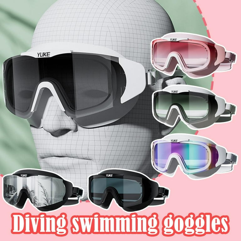Clearance! Swimming Goggles Large Frame Gradient Lens Anti-fog