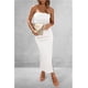thumbnail image 4 of Vestido PRETTYGARDEN Tubo Strapless Bodycon Maxi Blanco XL, 4 of 7