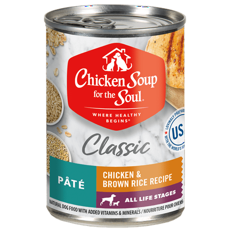 UPC: 0819239013961 | Chicken Soup for the Soul All Life Stage Wet Dog Food – Chicken & Brown Rice  13.2oz  Case of 12
