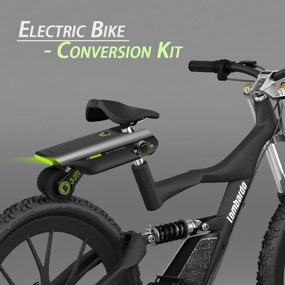 Electric Bike Conversion Kit, Up to 31 Miles Range Pedal Assist for Mountain Bike and Road Bike,Wireless Control,12V 10AH Chargeable Battery,15.5Mph,30s Tool-Free Installation (Blue)