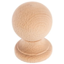 DEEPCRAFF Unfinished Wood Finials Wooden Ball Finials Khaki 1Pcs