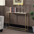 thumbnail image 2 of Pemberly Row Table Console avec Dessus en Faux Marbre, Or, 2 of 3