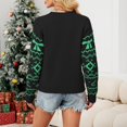 thumbnail image 4 of Yuanlong Womens Sweaters White Bows Jacquard Pattern Pullover Sweater Christmas Holiday Soft Ribbed Crewneck Knit Tops, 4 of 9