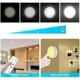 thumbnail image 2 of Juego de 6 luces LED para armario, focos de pared RGB de 16 colores, luces nocturnas inalámbricas con control táctil y control remoto, luces para armarios, escaleras, vitrinas y armarios., 2 of 5