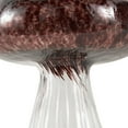 thumbnail image 5 of 12", 10", 8"H Red Glass Textured Mushroom Sculpture with Clear Stems, by DecMode (3 Count), 5 of 12