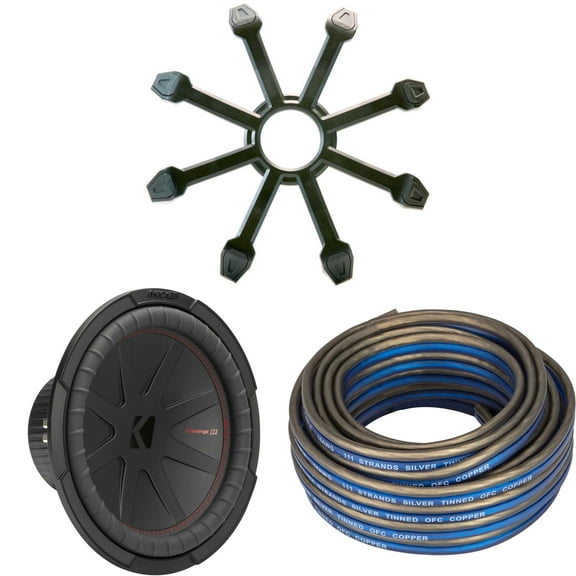 Kicker 48CWR122 CompR 12" Subwoofer, DVC, 2-ohm - Includes Speaker Wire & Grill