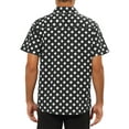 thumbnail image 3 of INSPIRE CHIC Dress Shirts for Men's Slim Fit Polka Dots Button Short Sleeves Short Shirts Tops 2XL Black, 3 of 5