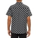 thumbnail image 3 of Camisas de vestir INSPIRE CHIC para hombres, ajuste slim, con puntos, botones, de manga corta, tops cortos, 2XL, negro, 3 of 5
