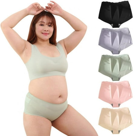 

Womens Seamless Panties Ruffled Trim Underwear Sexy Panties Bikini Panty for Ladies