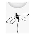 thumbnail image 4 of Clothes for Women Women's Dragonflies Graphic T-Shirt 3/4 Sleeves Blouse Crew Neck Casual Tops Clothes Summer, 4 of 4