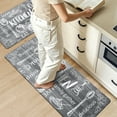 thumbnail image 6 of MeyJey Farmhouse Kitchen Rug Set of 2, Non-Slip Anti-Fatigue Waterproof Cushioned Mat for Kitchen, Dining & Laundry Room, 18"x30"+18"x48" Gray, 6 of 13