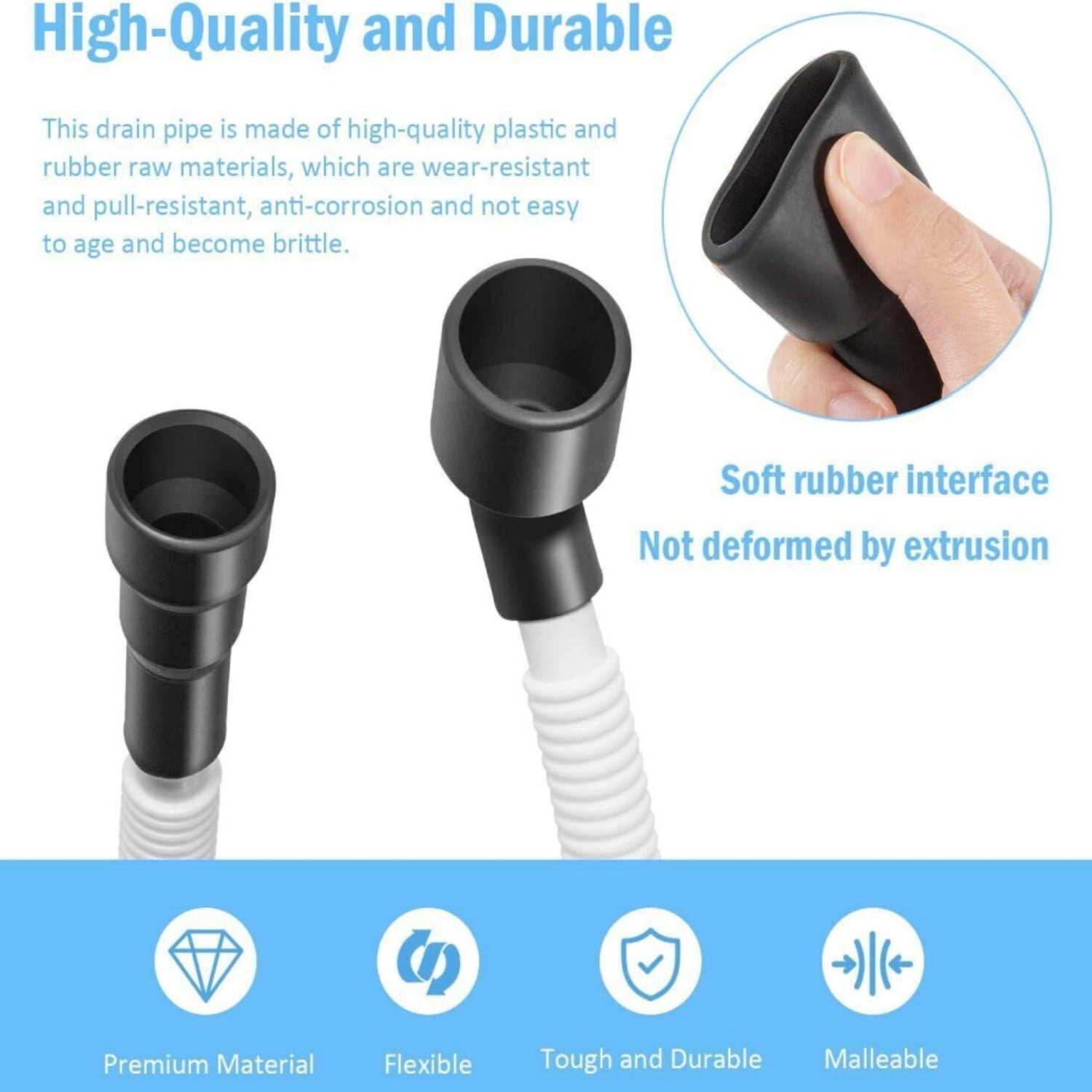 807117001 Drain Hose, Compatible with Some Frigidaire and Electrolux Dishwashers