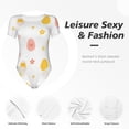 thumbnail image 4 of Kdxio Justaucorps à Manches Courtes pour Femmes, Col Rond, Modal, Doux, Confortable, Aguichant, Grande Taille, 4 of 7