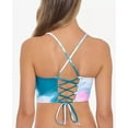 thumbnail image 3 of Salt + Cove MULTI Horizon Dye Printed Corset-Back Bikini Swim Top, US X-Small, 3 of 4